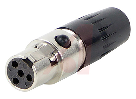 Switchcraft Cable XLR Connector, Straight, 125V Female, 4 Way, Silver Plating