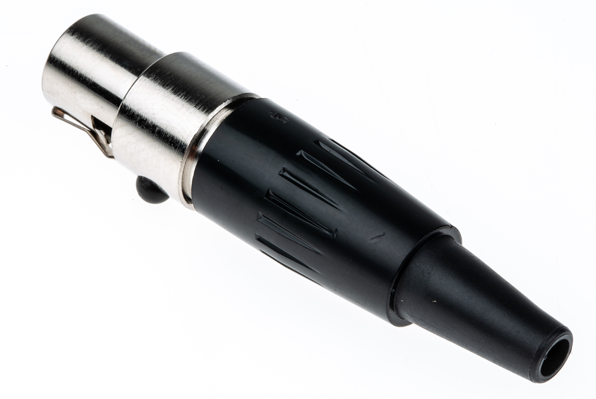 ta4fx Switchcraft Cable XLR Connector, Straight, 125V ac Female, 4 Way, Silver Plating