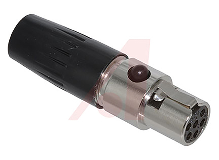Switchcraft Cable XLR Connector, Straight, 125V ac Female, 6 Way, Silver Plating