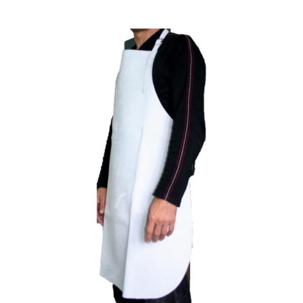 GUYARD White Reusable Leather Apron, 90 mm