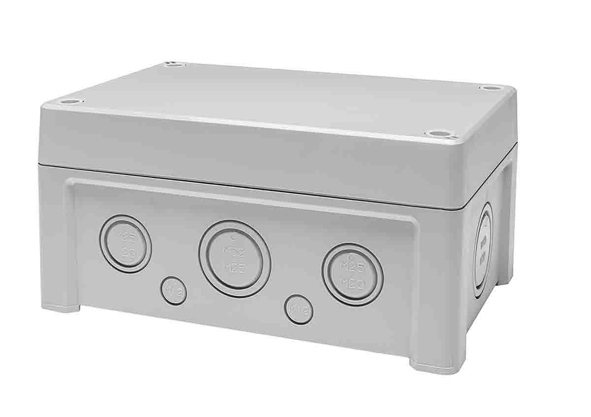 Fibox TEMPO Series Grey ABS Enclosure, IP65, IK07 90 mm, 187 mm, 122 mm