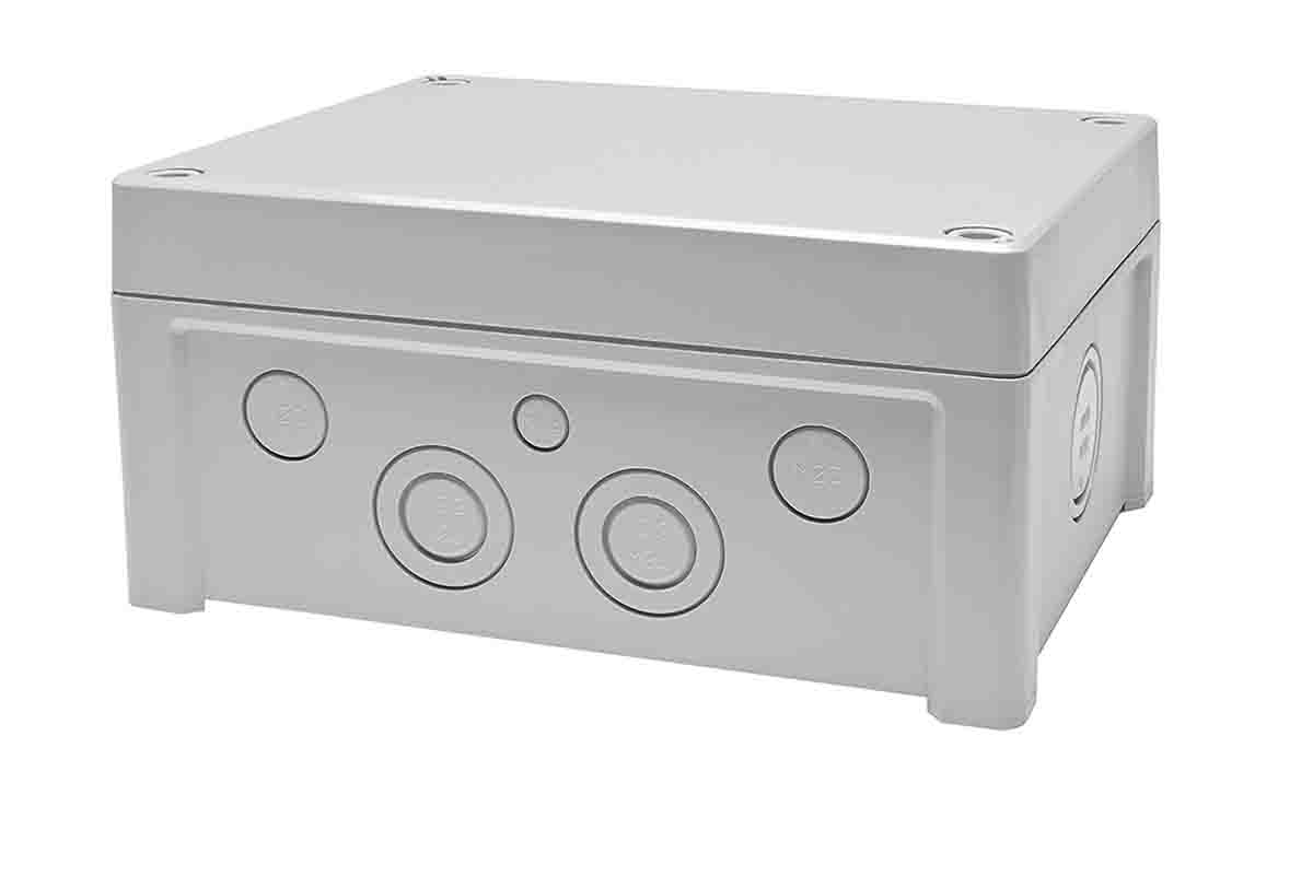 Fibox TEMPO Series Grey ABS Enclosure, IP65, IK07 98 mm, 201 mm, 163 mm