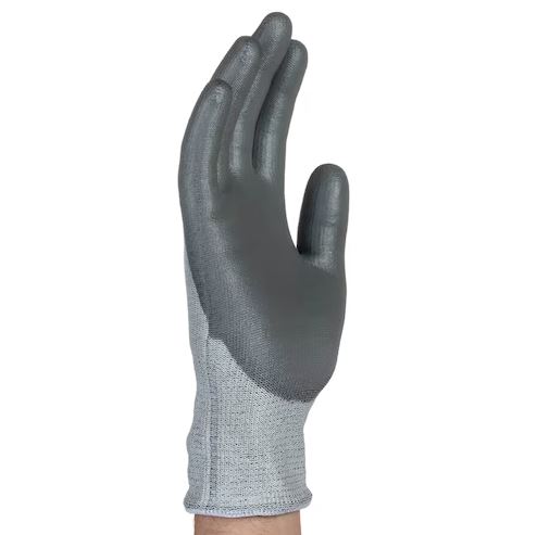 tar25-08 Tornado Argent Grey Yarn Cut Resistant Gloves, Size 8, Polyurethane Coating