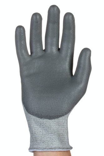 tar25-09 Tornado Argent Grey Yarn Cut Resistant Gloves, Size 9, Polyurethane Coating