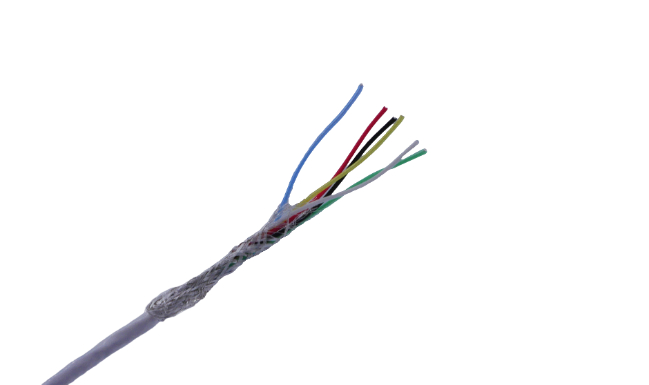 MICROWIRES TAU-3019, 50 m 6 Core Power Cable, White Perfluoroalkoxy 200 °C