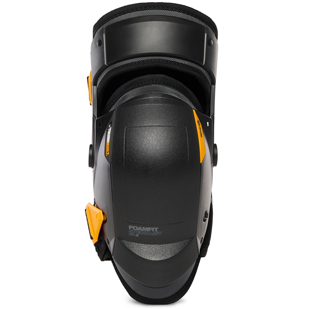 Toughbuilt Industries Black Rubber Knee Pad, Buckle Resistant to Abrasion Resistant