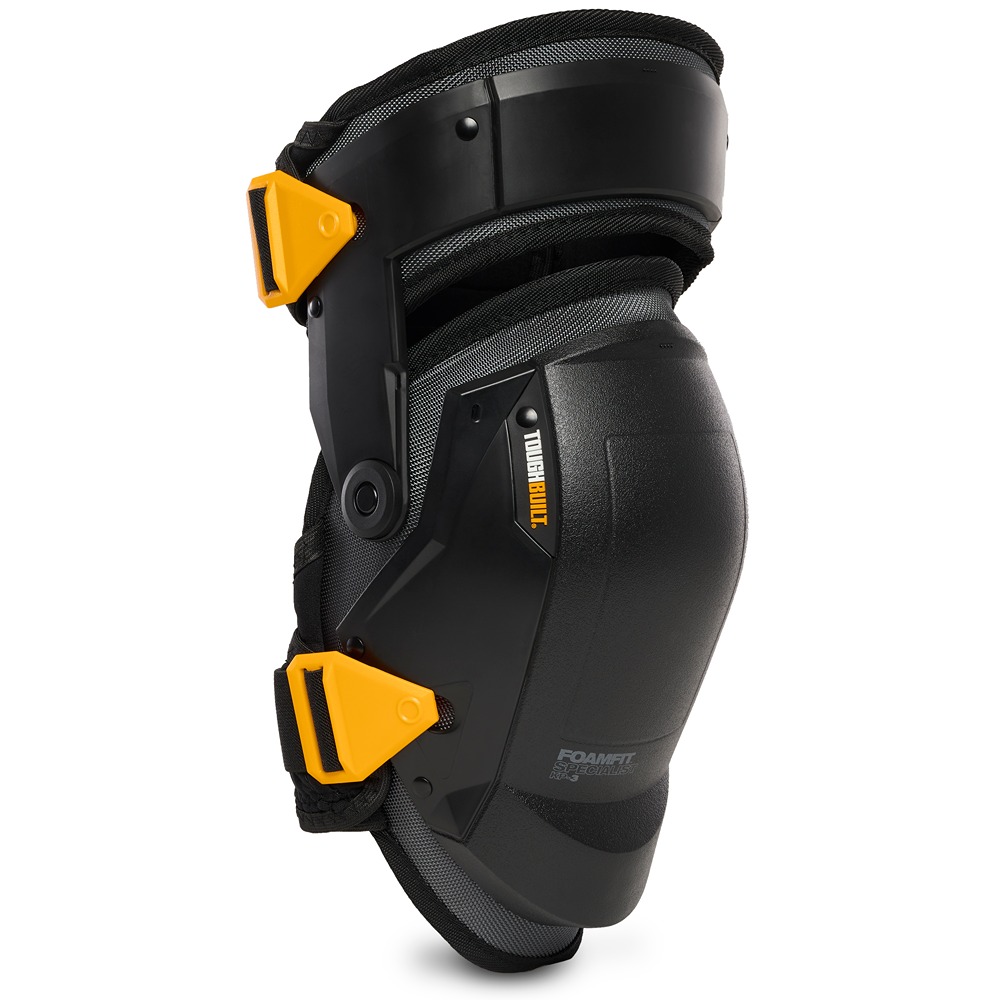 tb-kp-3-bea Toughbuilt Industries Black Rubber Knee Pad, Buckle Resistant to Abrasion Resistant