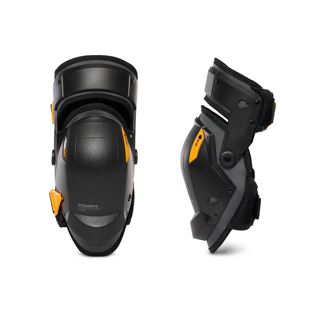 tb-kp-3-bea Toughbuilt Industries Black Rubber Knee Pad, Buckle Resistant to Abrasion Resistant