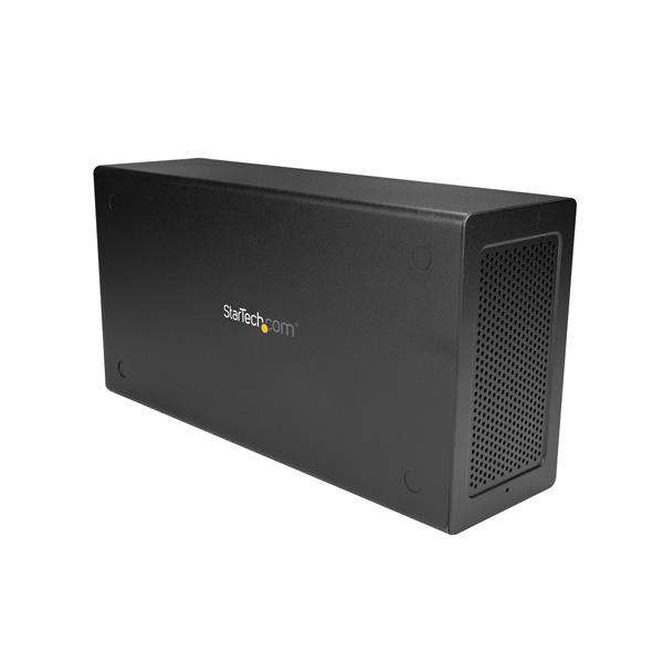 tb31pciex16 StarTech.com 2 Port CAT 4 Thunderbolt 3 Hub, AC Adapter Powered, 280 mm 82 mm 142mm