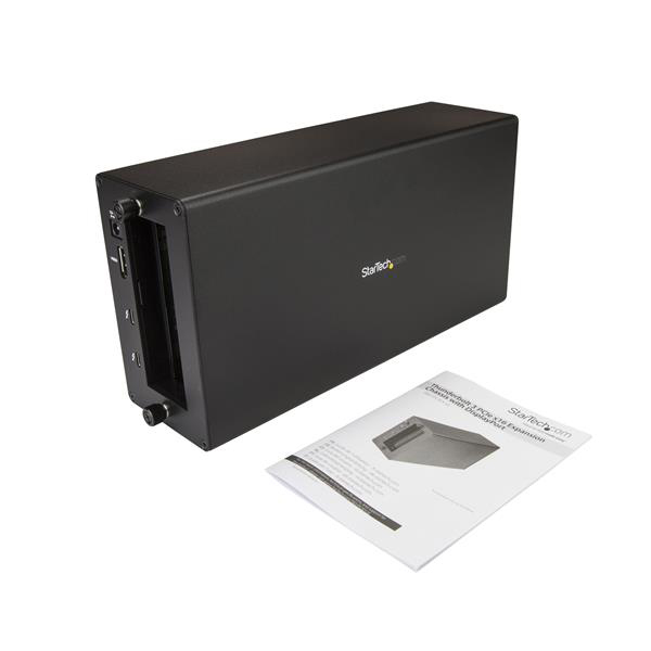 tb31pciex16 StarTech.com 2 Port CAT 4 Thunderbolt 3 Hub, AC Adapter Powered, 280 mm 82 mm 142mm