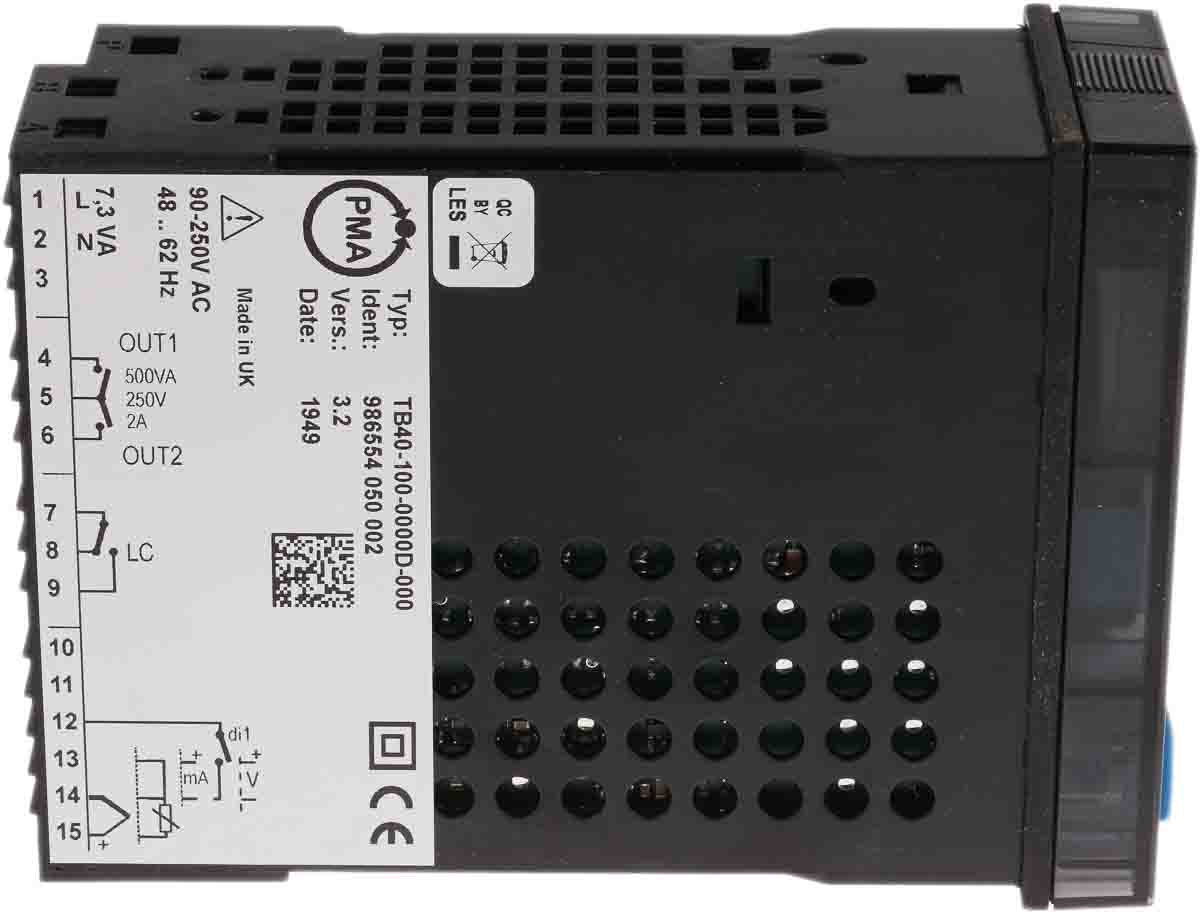 tb40-100-0000d-000 P.M.A TB 40-1 Panel PID Temperature Controller 1 Input, 3 Output Relay 260V ac Temperature Control