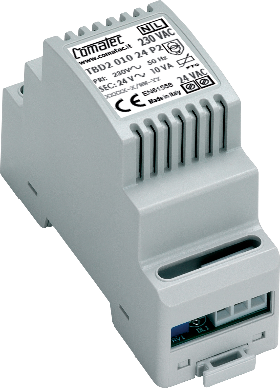 Comatec 10 VA DIN Rail Transformer, 230 V ac Primary, 24 V ac Secondary, EN61558-1, RoHS, EN50581, EN55032(cl.B),