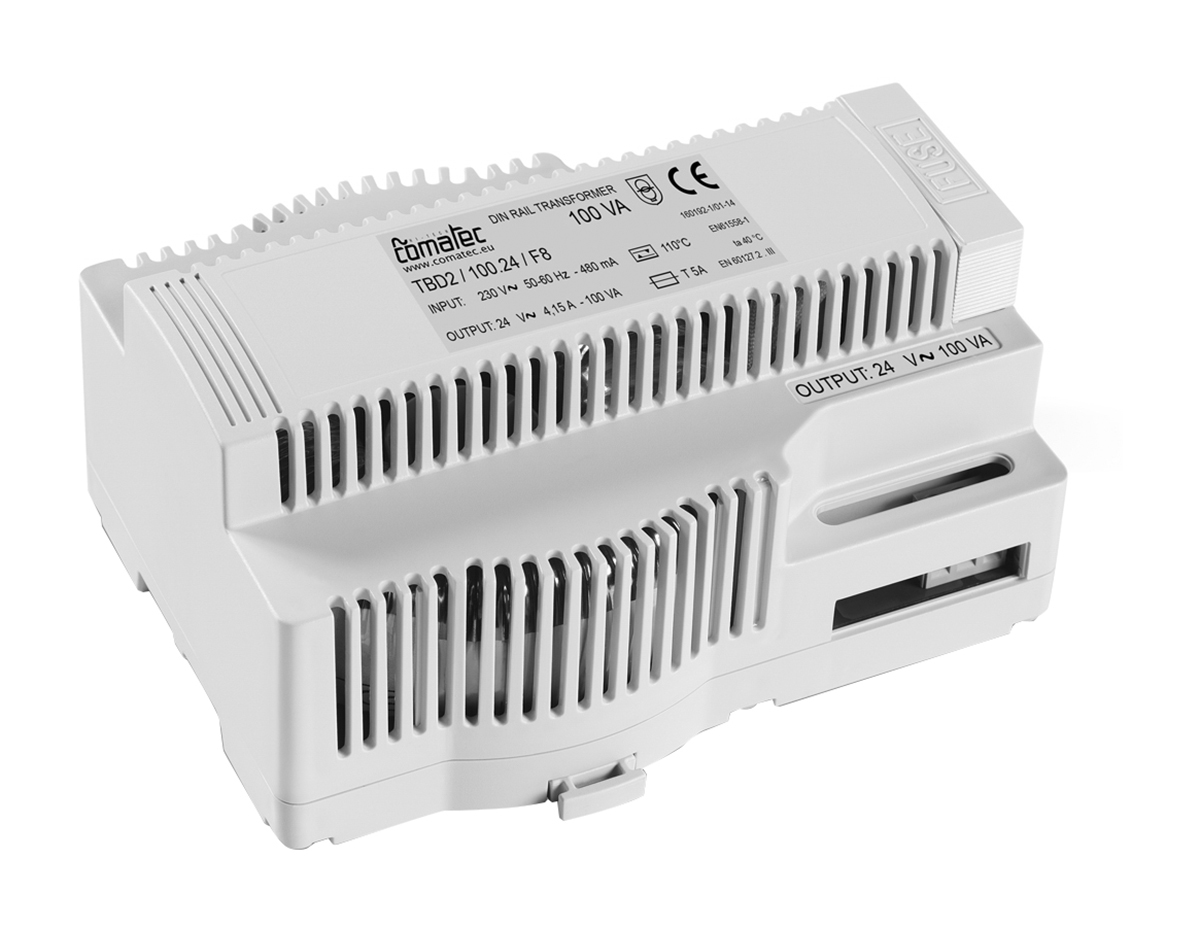 Comatec 100 VA DIN Rail Transformer, 230 V ac Primary, 12 V ac Secondary, EN61558, EN61000-4, CE, 89/336, EN55022/B,