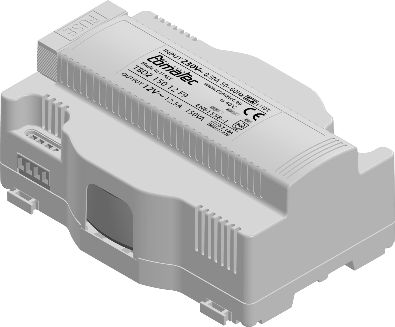 Comatec 150 VA DIN Rail Transformer, 230 V ac Primary, 12 V ac Secondary