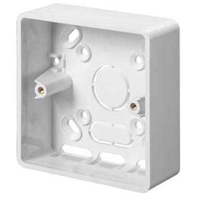 Cutterwell & Co Ltd meroTRON White Polyvinyl Chloride Box, BS, IP20, Panel Mount Mount, 1 Gangs 86 mm 86mm 32