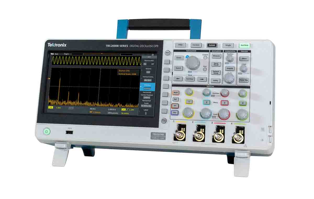 Tektronix TBS2000B Series, 70 MHz Bench Oscilloscope, 4 Channels - UKAS