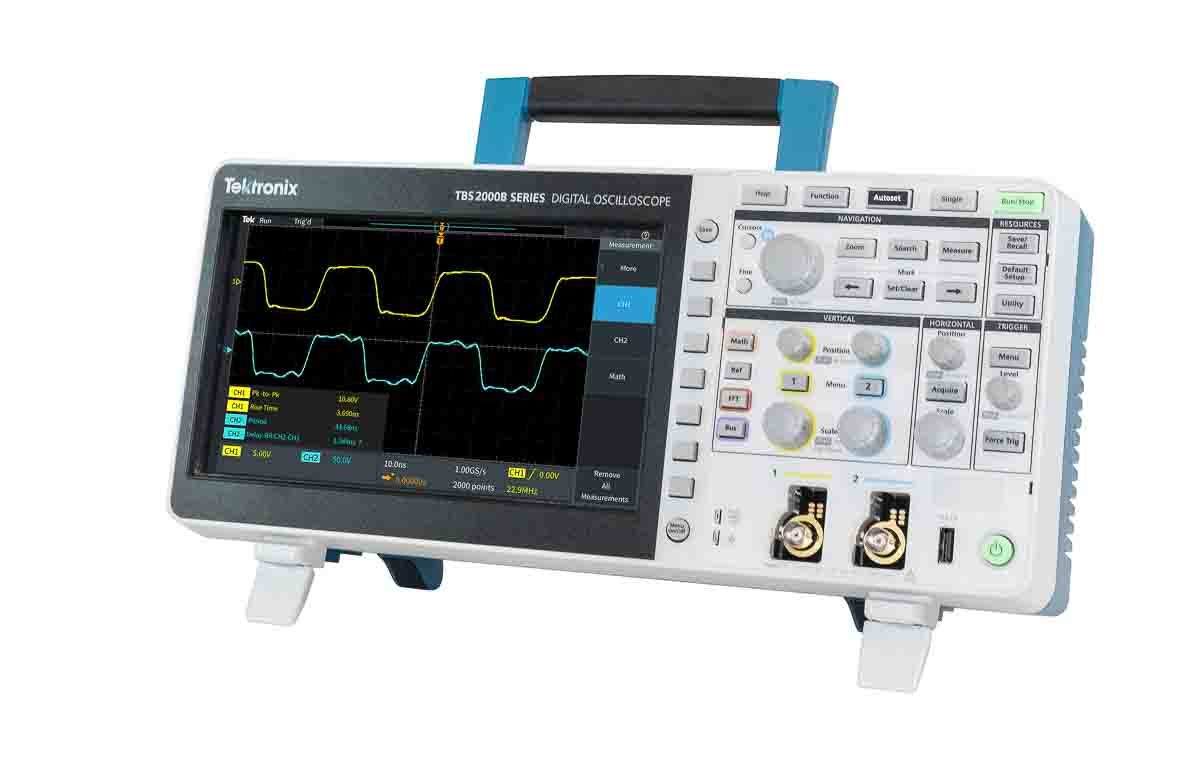 tbs2202b Tektronix TBS2000B Series, 200 MHz Bench Oscilloscope, 2 Channels - RSCAL