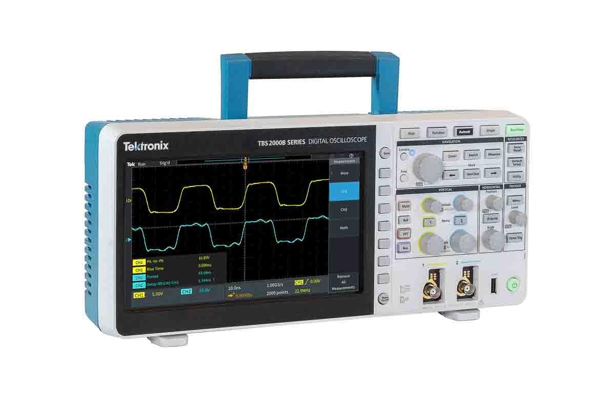 tbs2202b Tektronix TBS2000B Series, 200 MHz Bench Oscilloscope, 2 Channels - RSCAL