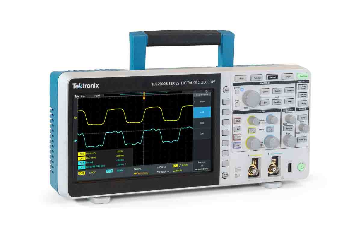 tbs2202b Tektronix TBS2000B Series, 200 MHz Bench Oscilloscope, 2 Channels - RSCAL
