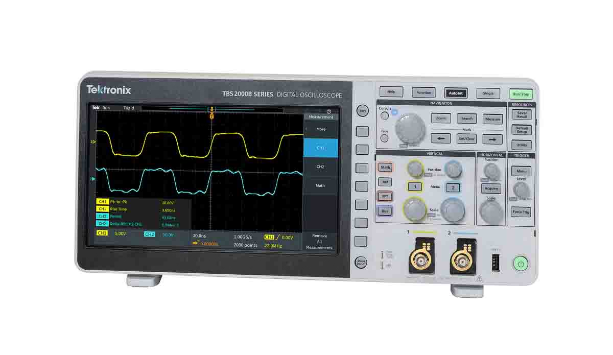 tbs2202b Tektronix TBS2000B Series, 200 MHz Bench Oscilloscope, 2 Channels - RSCAL