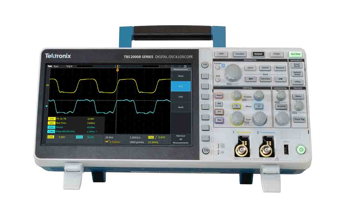 tbs2202b Tektronix TBS2000B Series, 200 MHz Bench Oscilloscope, 2 Channels - RSCAL
