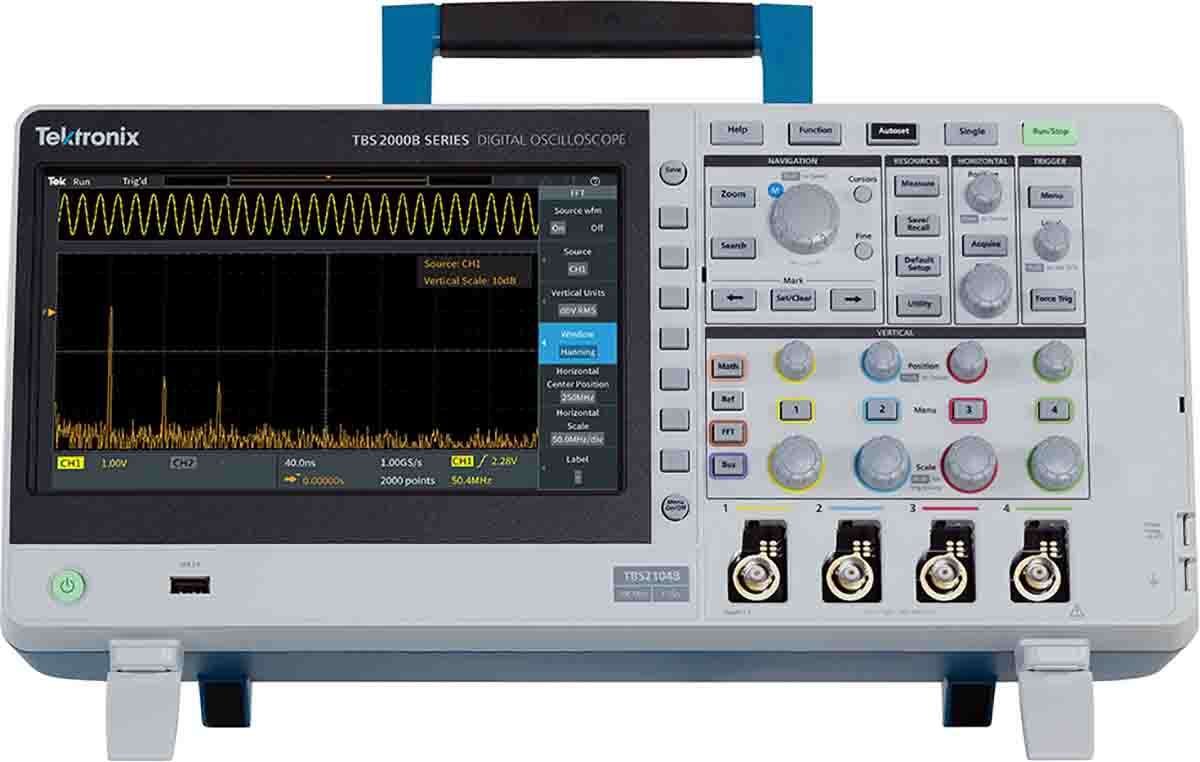 tbs2204b Tektronix TBS2000B Series, 200 MHz Bench Oscilloscope, 4 Channels - RSCAL