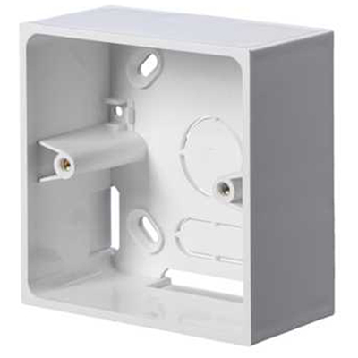 Cutterwell & Co Ltd TBU White Polyvinyl Chloride Box, BS, IP20, Surface Mount Mount, 1 Gangs 86 mm 86mm 44