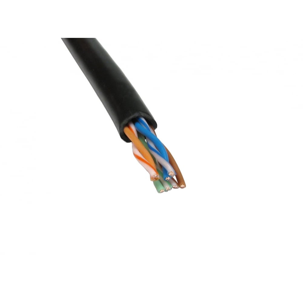 NewLink Cat5e Series Twisted Pair Cable, 4 Pairs, 305 m, Black Sheath