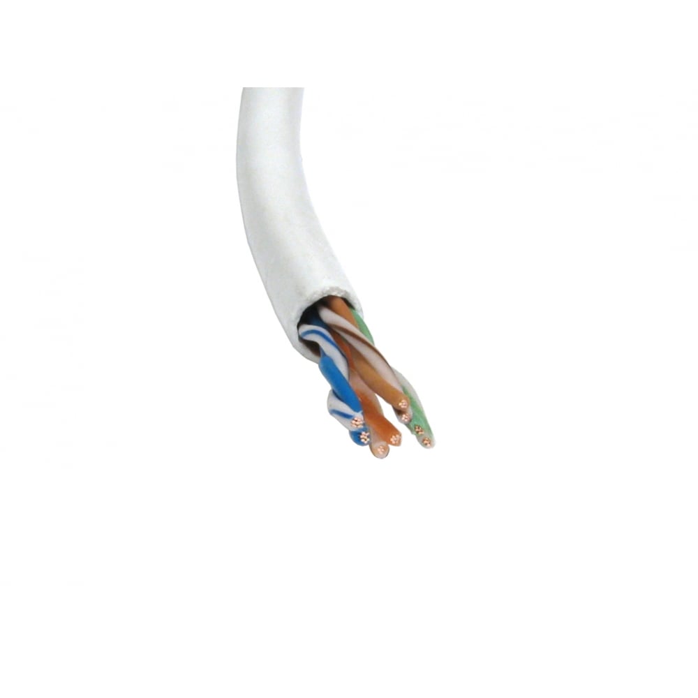 NewLink Cat5e Series Twisted Pair Cable, 4 Pairs, 305 m, White Sheath