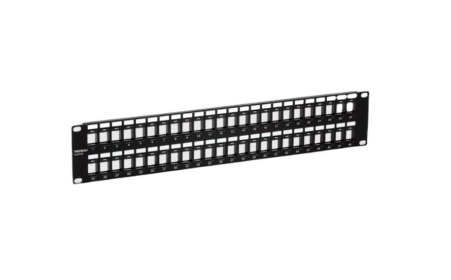 Trendnet TC Series Cat6 48 Port Patch Panel 87 mm Black