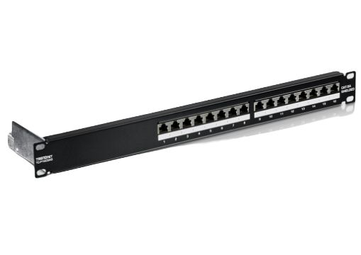 Trendnet TC Series 16 Port RJ45 Patch Panel Shielded 1 U Black