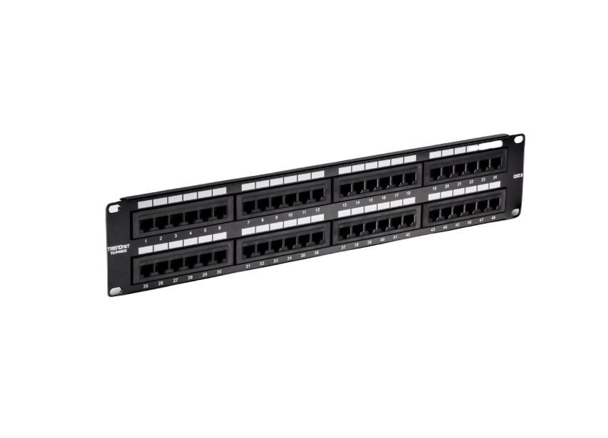 Trendnet TC Series Cat6 48 Port RJ45 Patch Panel Unshielded Black