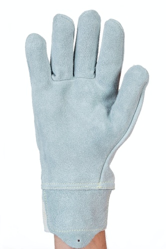 tc1-08 Tornado Colossus Grey Leather Work Gloves, Size 8, Leather Coating