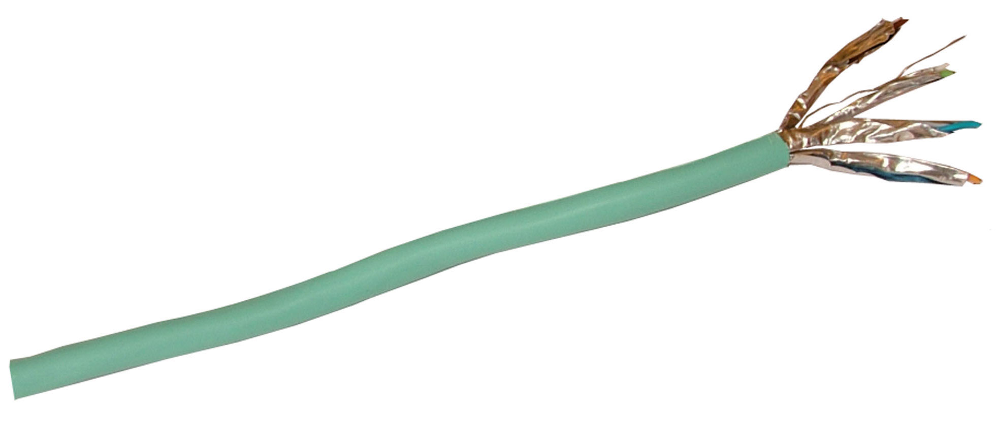 Decelect, 500 m Cat6a Ethernet Cable, Green, Aluminium/Mylar Tape Screened Low Smoke Zero Halogen Sheath