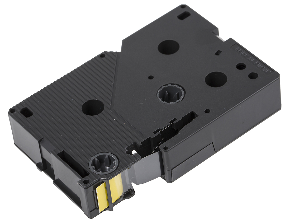 tc601 Brother Black on Yellow Label Printer Tape, 8 m Length, 12 mm Width, 7.7 m Label Length