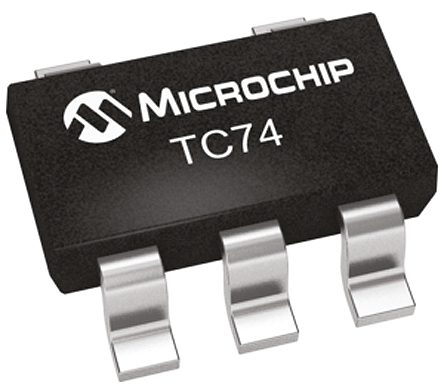 Microchip, Digital Output Temperature Sensor, Surface Mount, SMBus, Serial-I2C, ±2°C, 5-Pin SOT-23