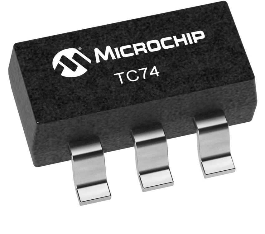 Microchip TC74 Series, Digital Output Temperature Sensor, Surface Mount, I2C, SMBus, ±3°C, 5-Pin SOT-23