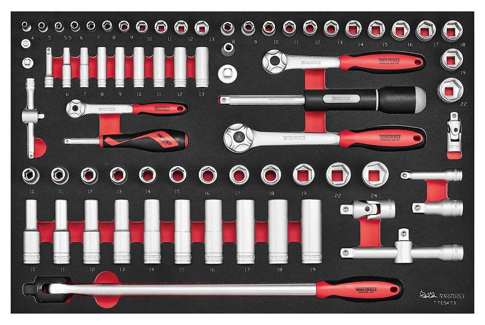 tcmme217k Teng Tools 7 Drawer Heavy Gauge Steel Tool Cabinet Wheeled 1037 mm 686 mm 27in