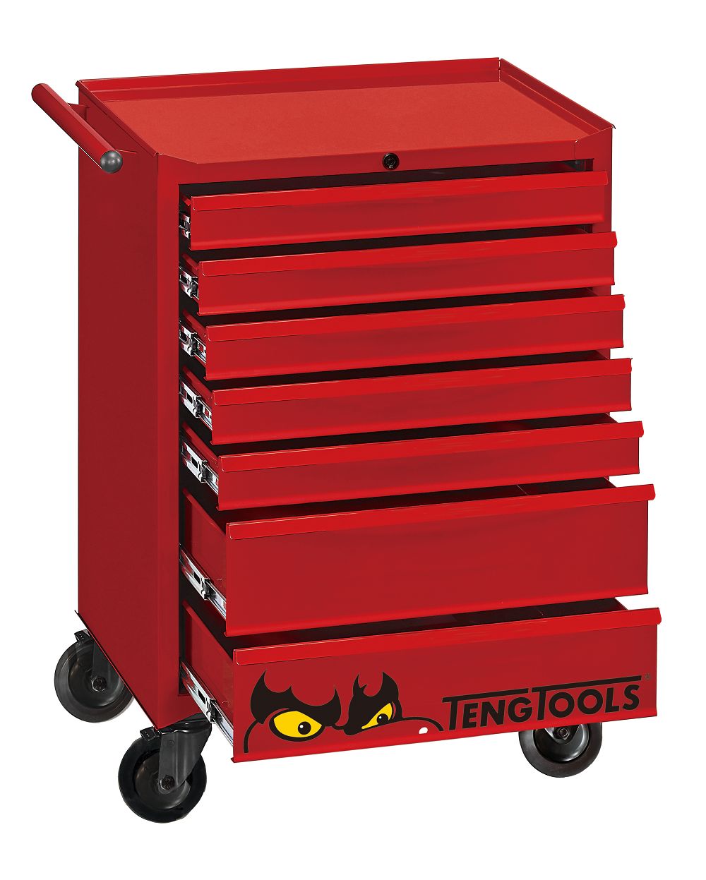 Teng Tools 7 Drawer Heavy Gauge Steel Tool Cabinet Wheeled 1037 mm 686 mm 27in