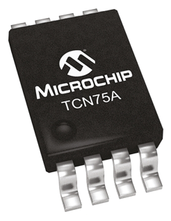 Microchip, Digital Output Temperature Converter, Surface Mount, SMBus, Serial-I2C, ±1°C, 8-Pin MSOP