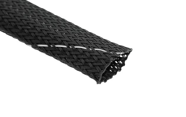 Tenneco Expandable Braided Polyester Black Protective Sleeve, 100m Length 15 mm Cable Diameter, TCP V0 Series