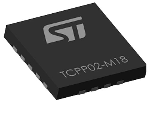 STMicroelectronics TCPP02-M18, USB Controller, 5.5V, USB Type C, 2.7 V, 18-Pin QFN-18