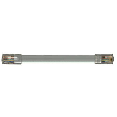 L-Com TDC Series Ribbon Cable, 8 Conductor Flat Modular Cord, 8, 1 ft Length