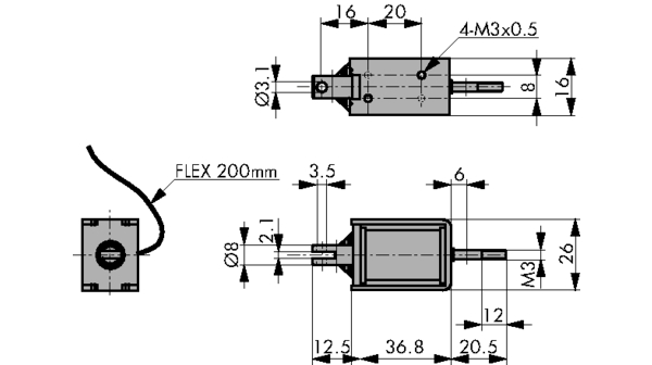 tds-08a-kombi-24vdc TDS TDS Linear Solenoid, 24V dc