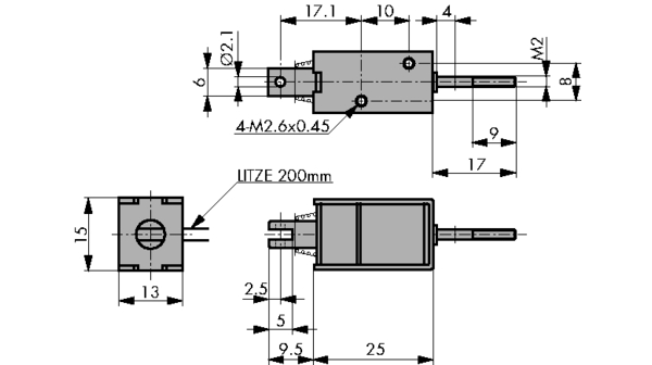 tds-k06b-kombi TDS TDS Linear Solenoid, 6V dc