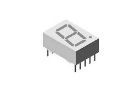 Vishay 1 7 Segment LED Display Cathode Red