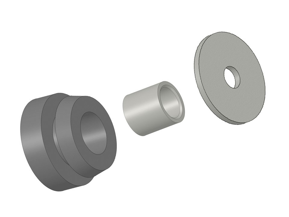 FIBET Round 8 mm Anti-Vibration Mount with 100 daN Compression Load