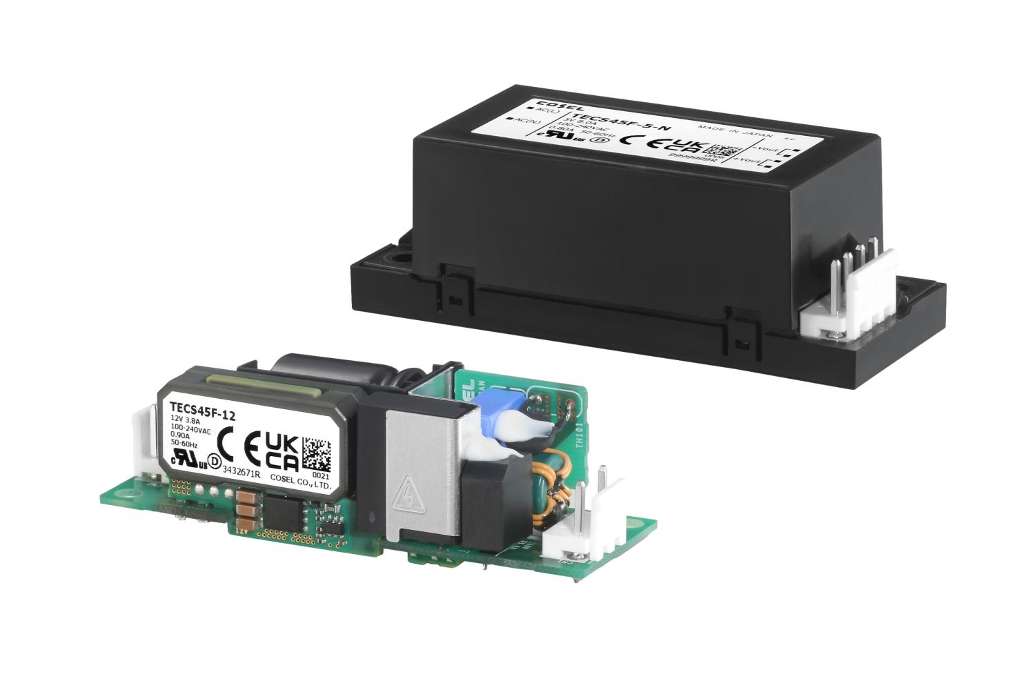 Cosel Switching Power Supply, TECS45F-24, TECS Input 85V ac to 264V ac