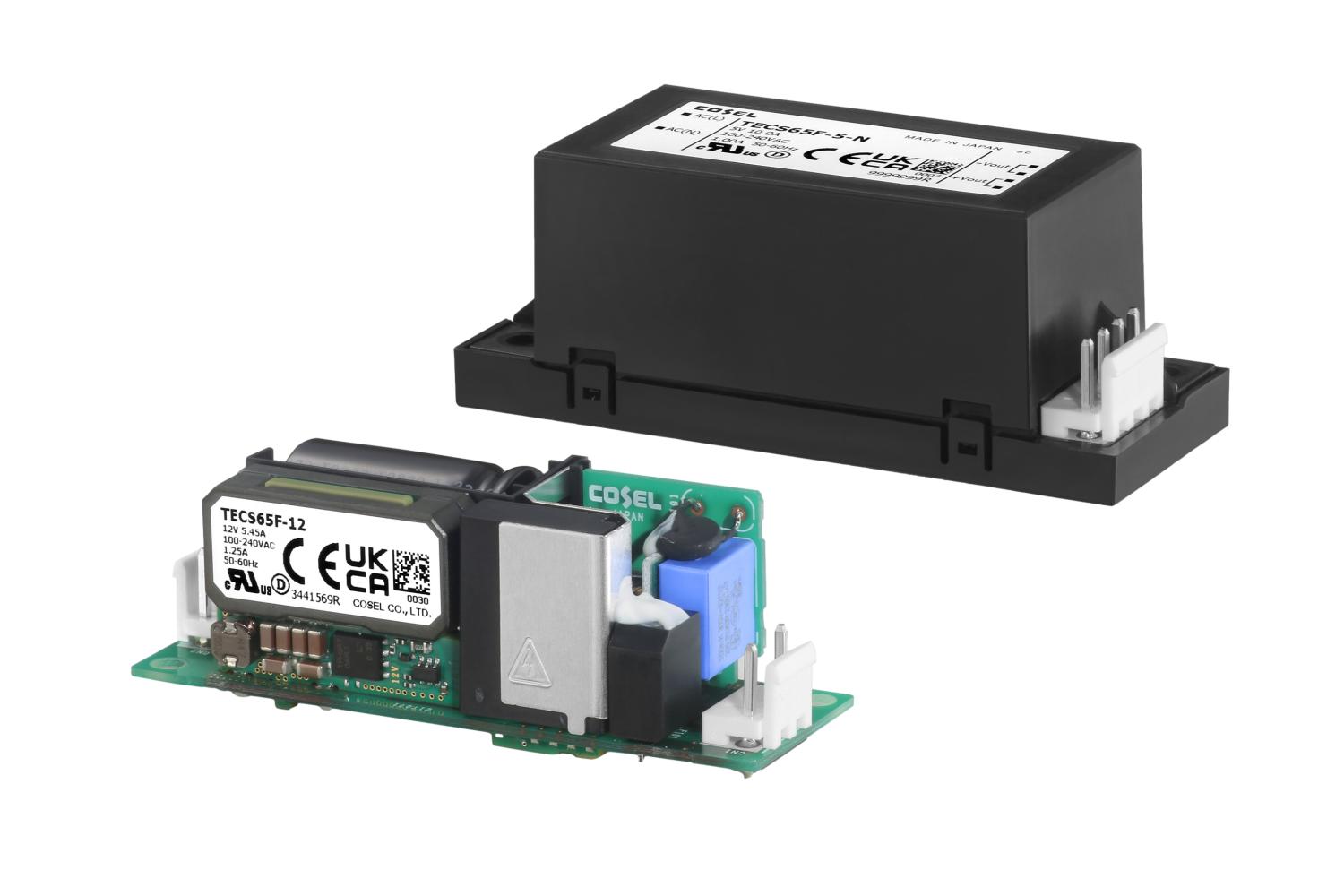 Cosel Switching Power Supply, TECS65F-12, TECS Input 85V ac to 264V ac