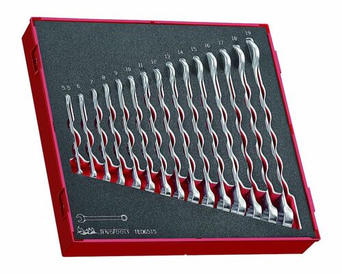 Teng Tools 15-Piece Spanner Set, Chrome Vanadium Steel